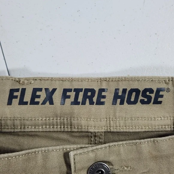 Duluth Trading Co Flex Fire Hose Relaxed Fit Khaki Work Shorts Mens 48 Tan - Picture 7 of 9